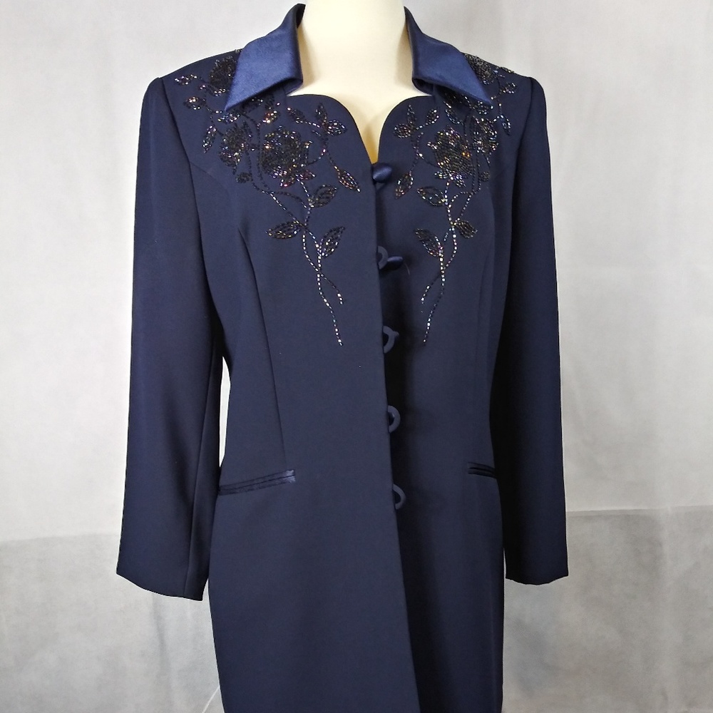 Blue Skirt Suit Sz 14